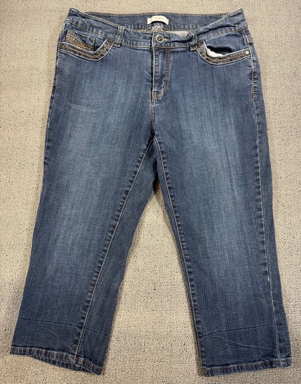CJ Banks Women's Cropped Capri Jeans 32x18.5